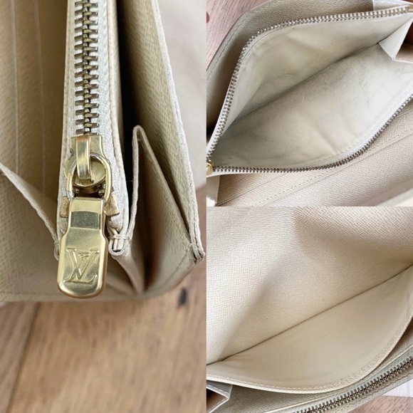 SARAH WALLET Louis Vuitton Damier Azur Auth! - Picture 2 of 5